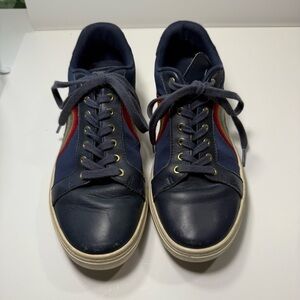 Paul Smith Navy Leather Sneakers